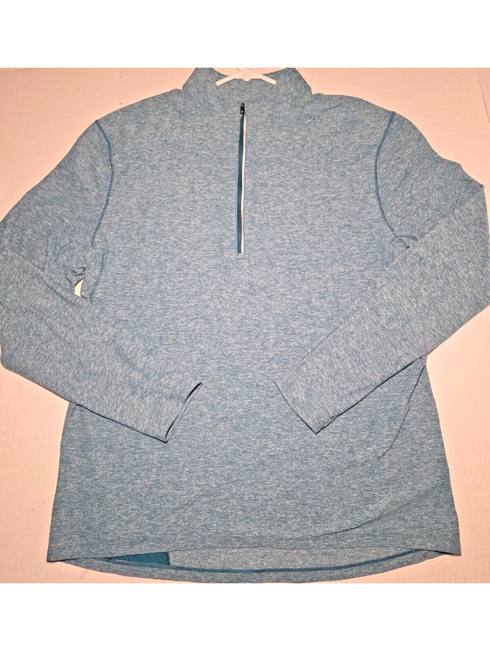 Lululemon Surge Warm 1/2 Zip Mens XL Heathered Teal Rulu Running Pullover 2018